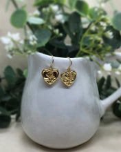 Load image into Gallery viewer, Everlasting Rose- Gold Hook Earrings
