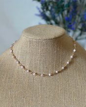 Load image into Gallery viewer, Pink Sea- Gold Wire Wrapped Necklace
