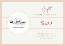 Load image into Gallery viewer, Shopabbylynn Gift Card
