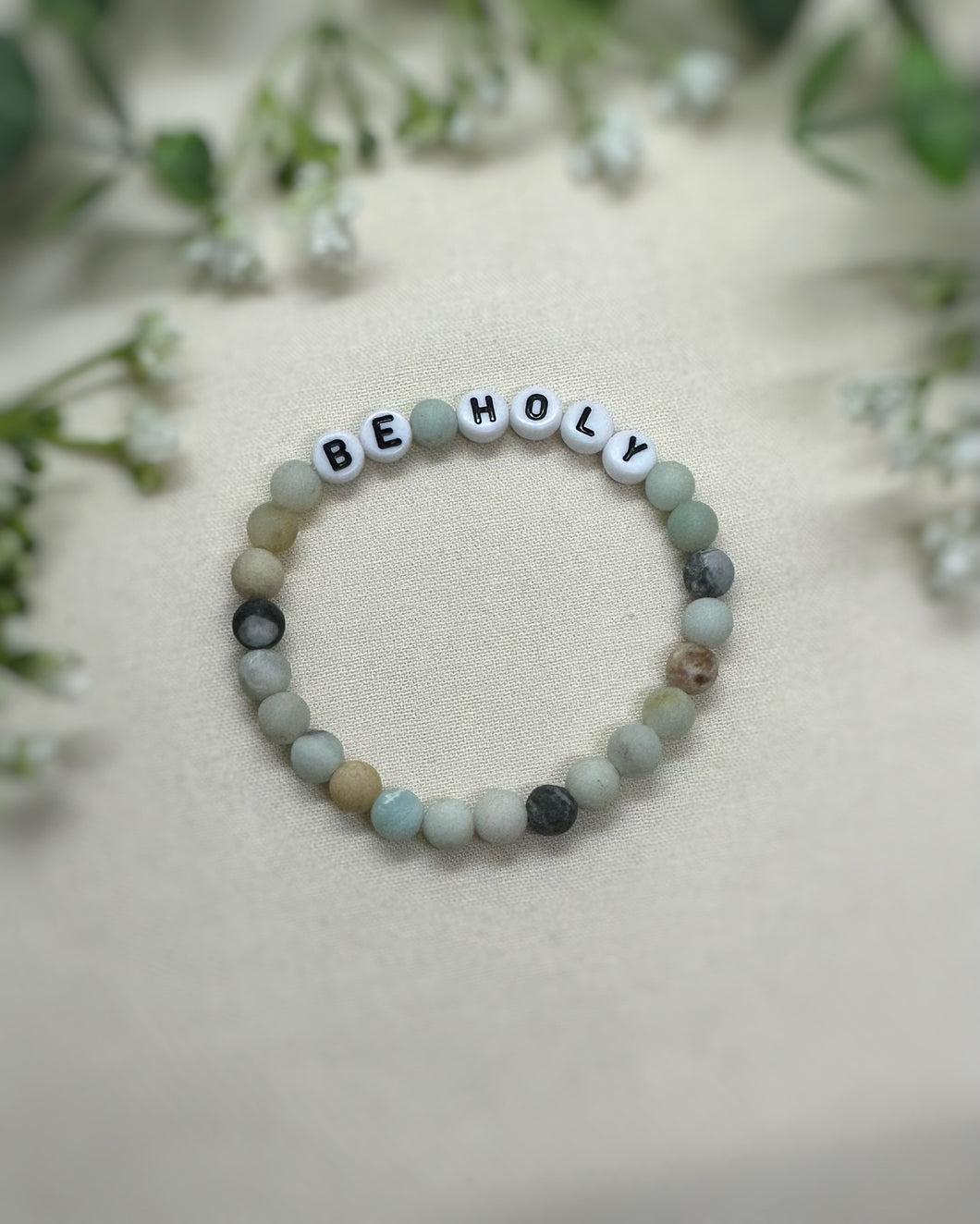 BE HOLY pebbles on the beach pre-made bracelet