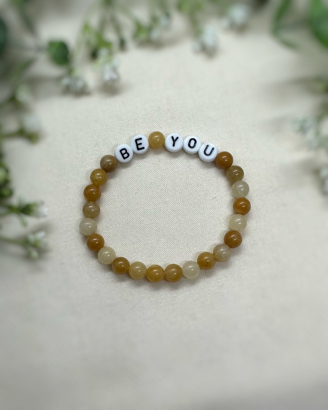 BE YOU yellow orange stone pre-made bracelet