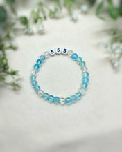 Load image into Gallery viewer, 555 iridescent blue pre-made bracelet
