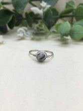 Load image into Gallery viewer, Gray and Pink Stone- Silver Ring
