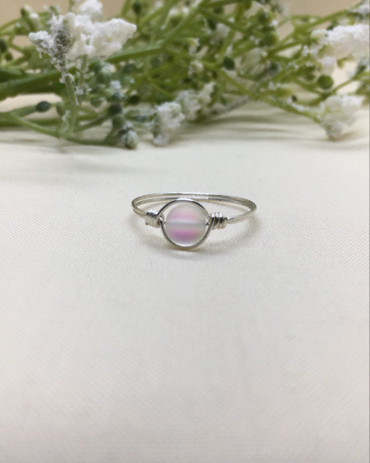 Iridescent- Silver Ring