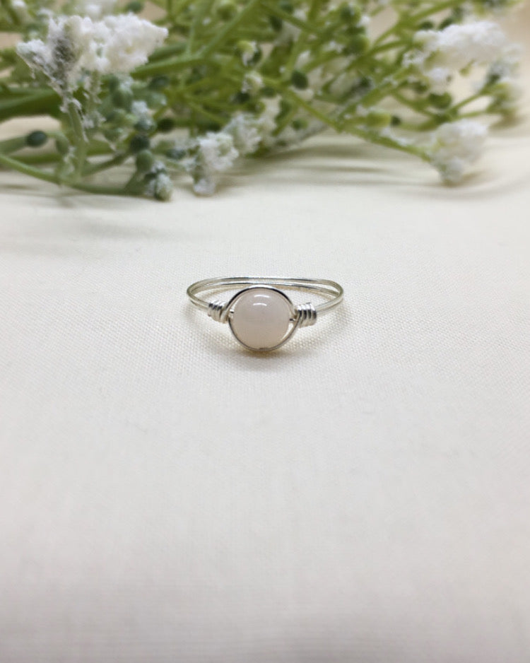 Peachy- Silver Ring